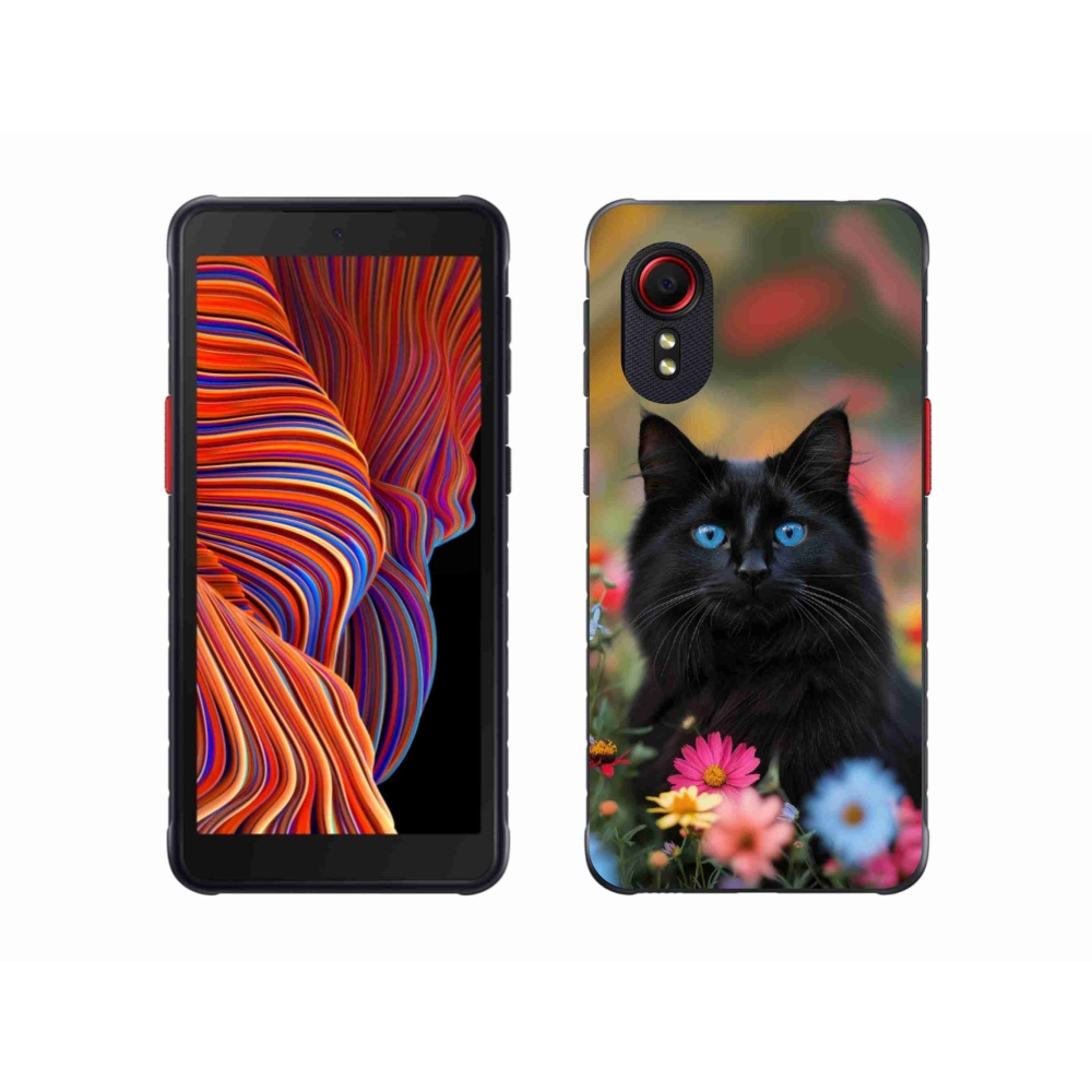 Gél borítás mmCase Samsung Galaxy Xcover 5 - fekete cica 4