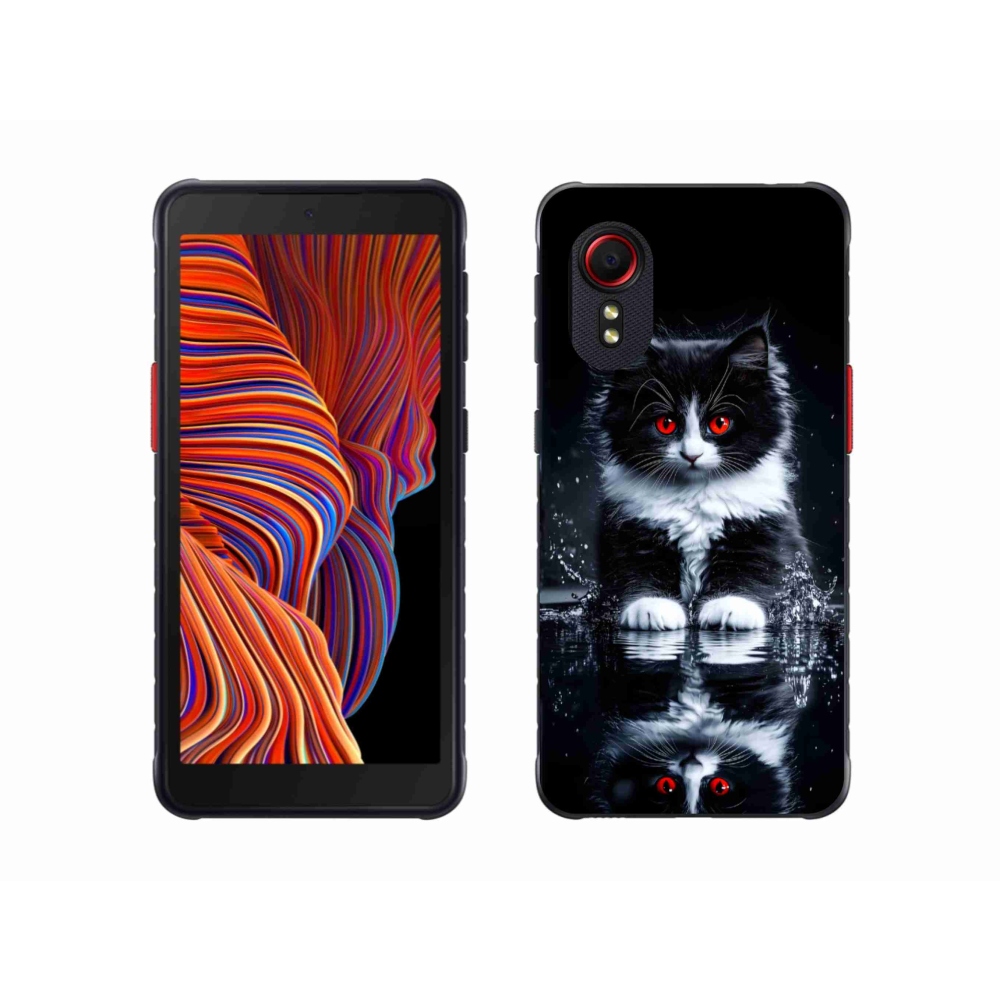 Gél borítás mmCase Samsung Galaxy Xcover 5 készülékhez - fekete-fehér cica