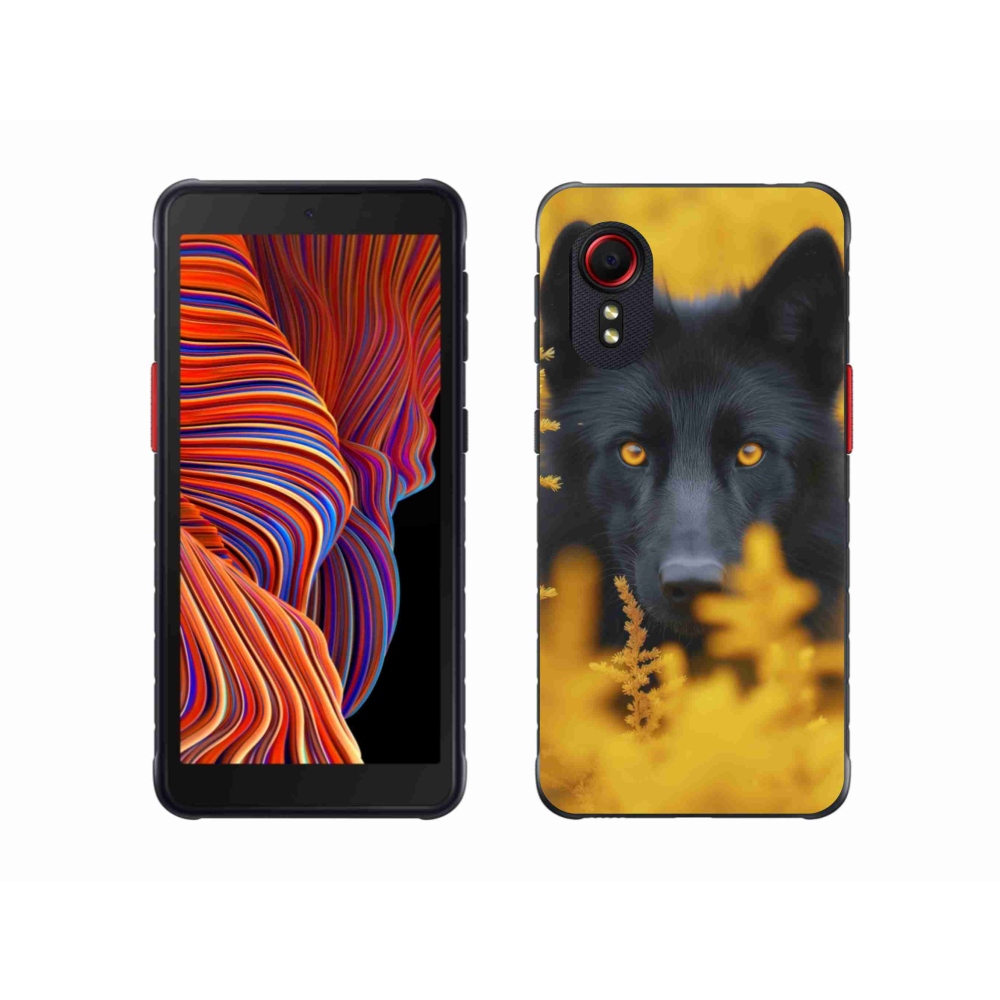 Zselés borítás mmCase Samsung Galaxy Xcover 5 - fekete farkas 2