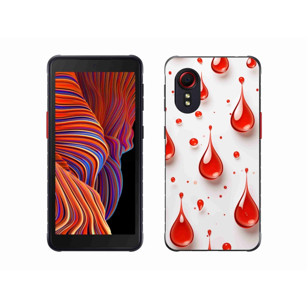 Zselés borítás mmCase Samsung Galaxy Xcover 5 - piros cseppek