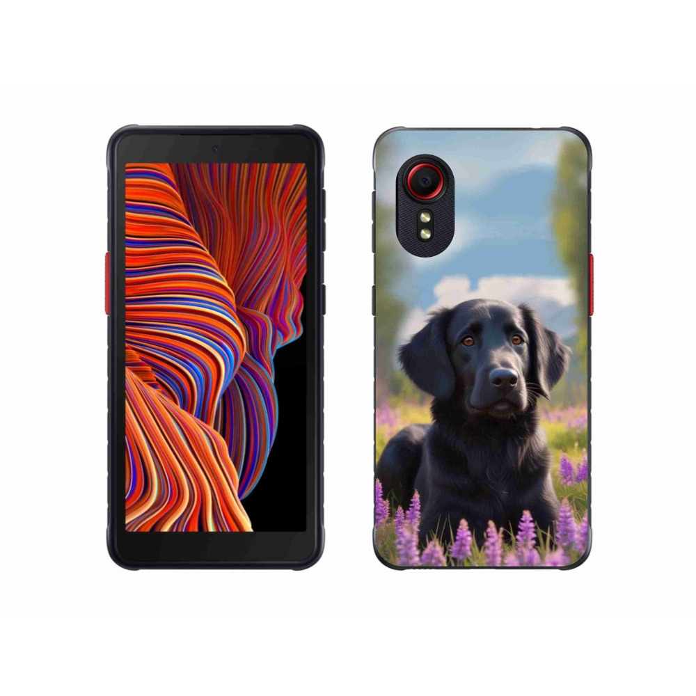 Zselés borítás mmCase Samsung Galaxy Xcover 5 készülékhez - elegáns fekete retriever