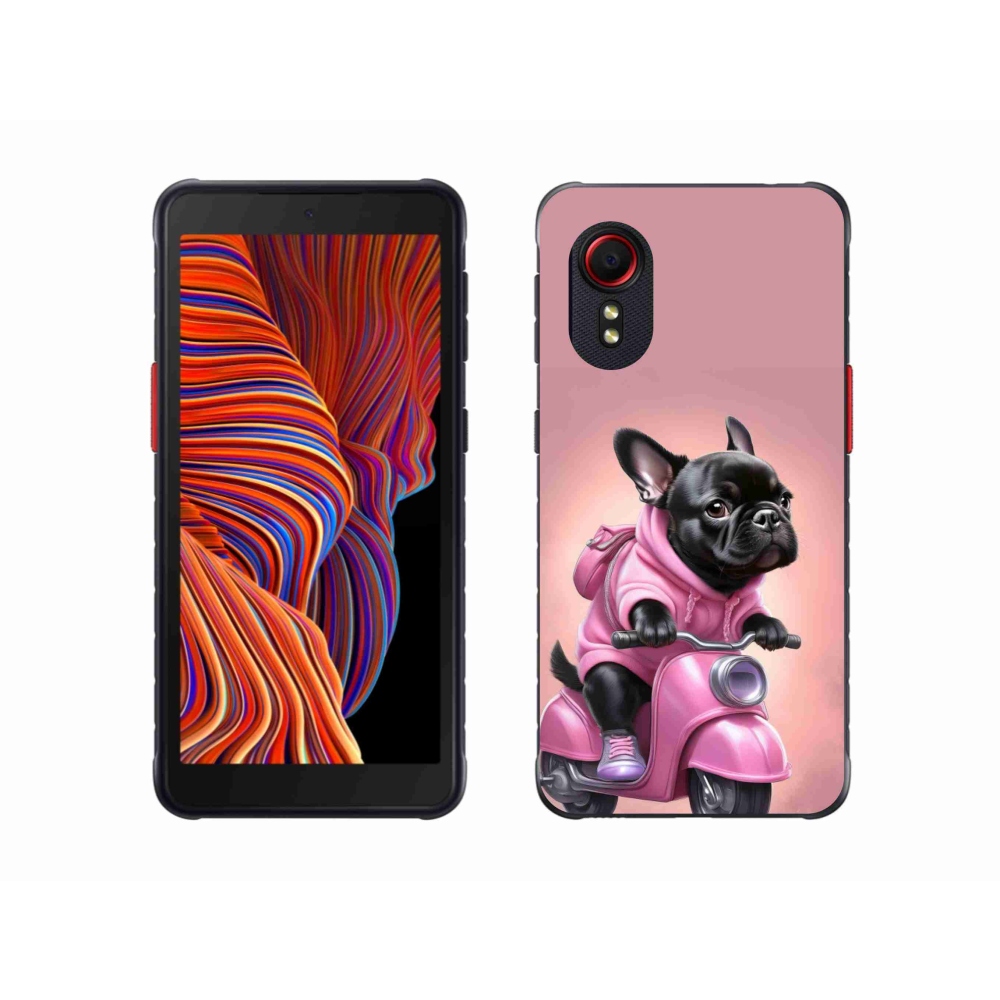Gél borítás mmCase Samsung Galaxy Xcover 5 készülékhez - Francia bulldog egy robogón
