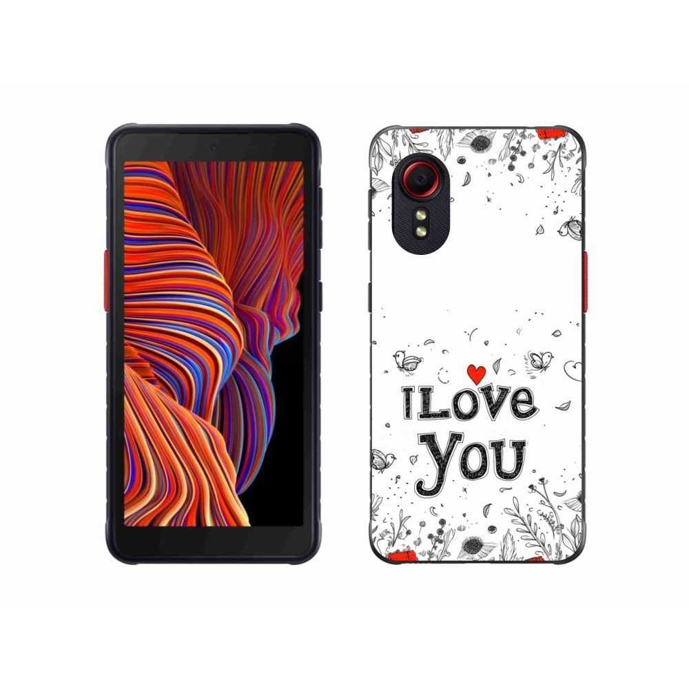 Gél borítás mmCase Samsung Galaxy Xcover 5 - I love you fehér háttérrel