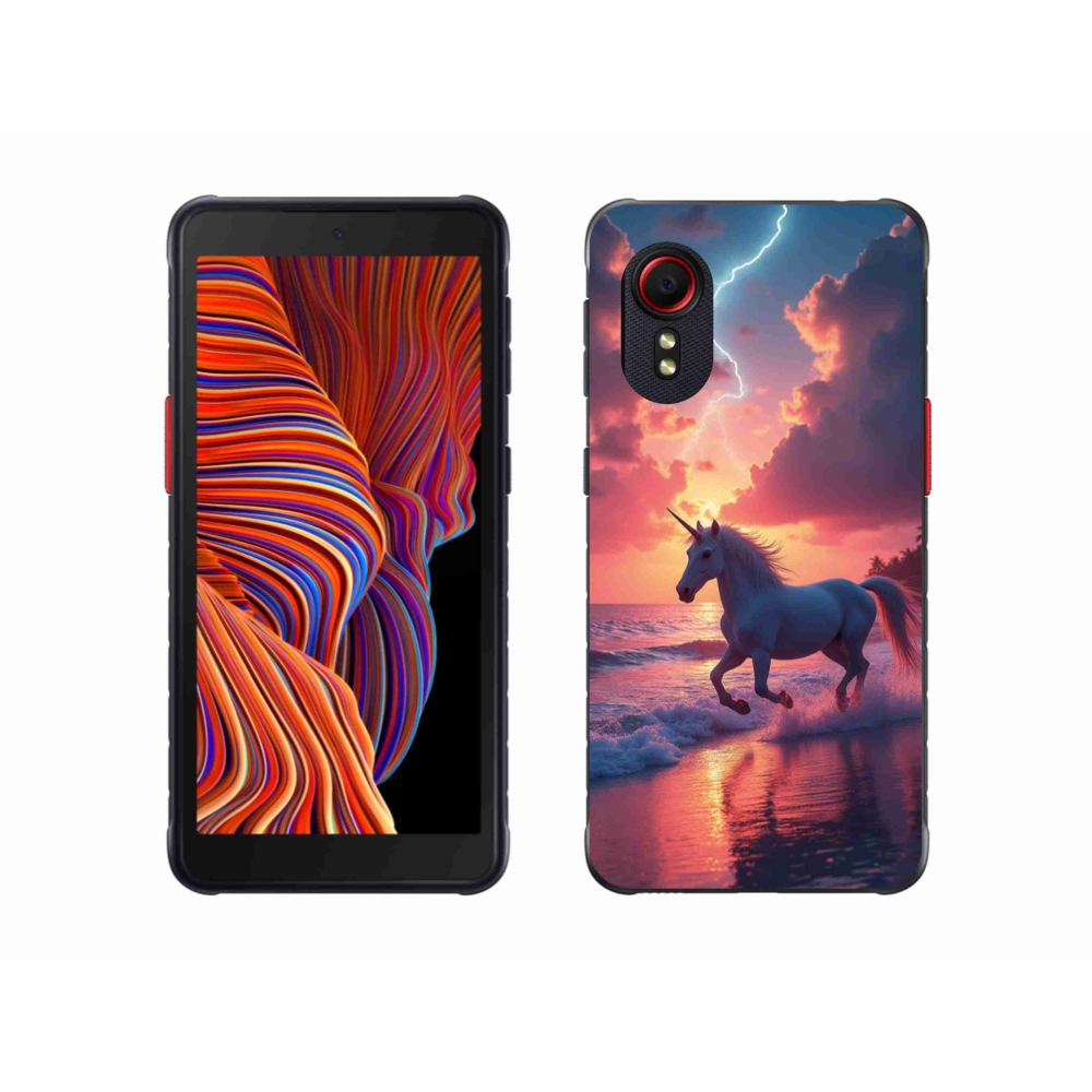 Gél borítás mmCase Samsung Galaxy Xcover 5 készülékhez - egyszarvú a tengerparton