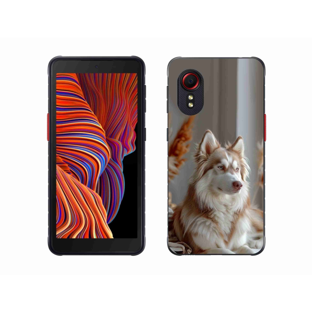Gél borítás mmCase Samsung Galaxy Xcover 5 készülékhez - nyugodt szibériai husky