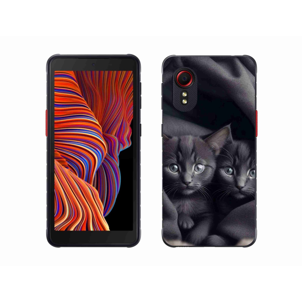 Zselés borítás mmCase Samsung Galaxy Xcover 5 - cat duo számára
