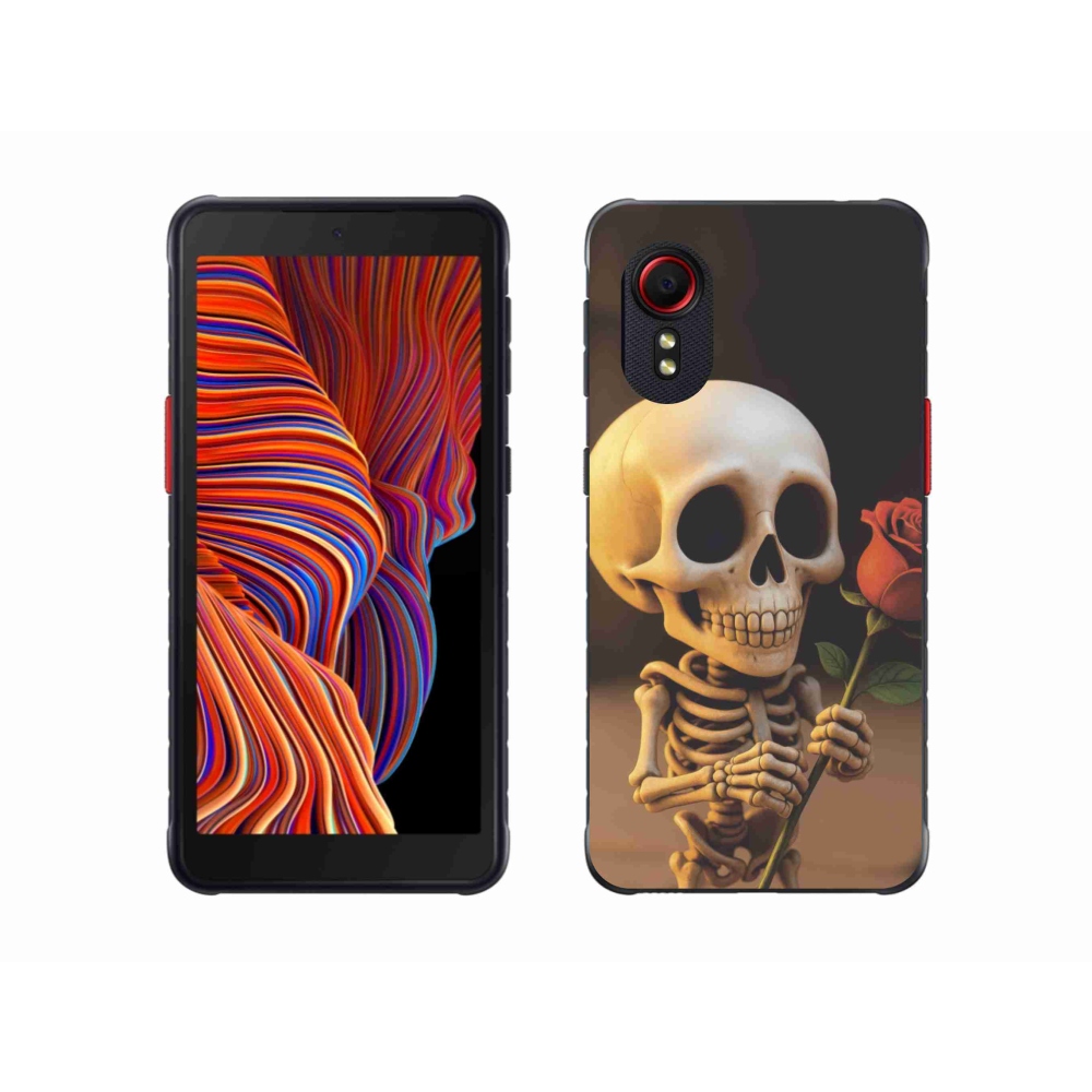 Gél borítás mmCase Samsung Galaxy Xcover 5 - csontváz rózsával