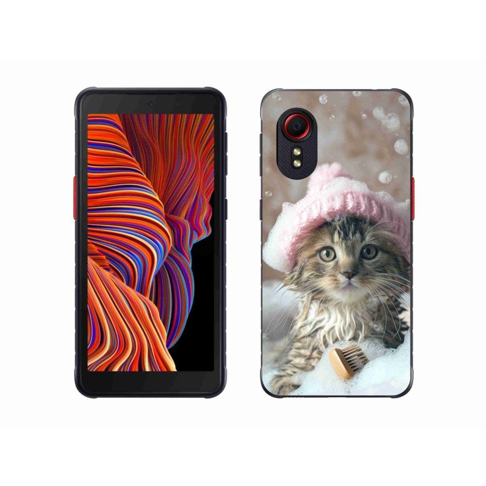 Gél borító mmCase Samsung Galaxy Xcover 5 készülékhez - cica és fürdő