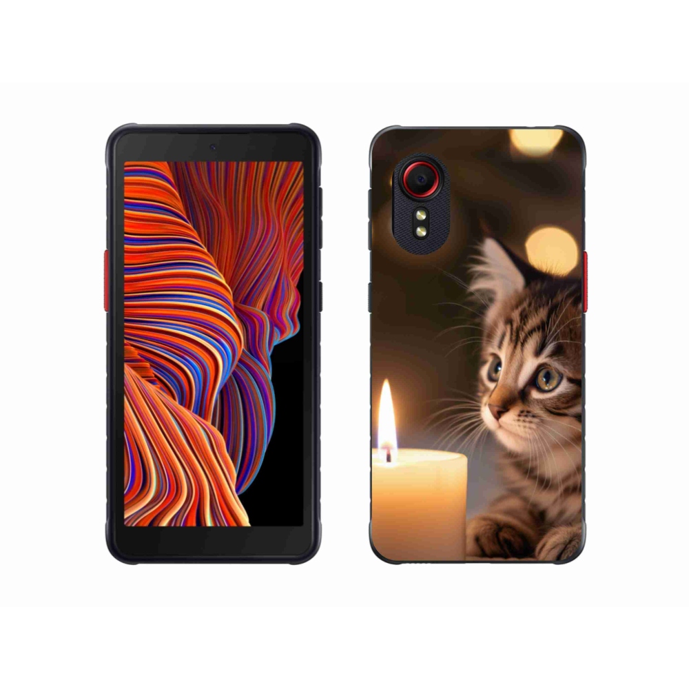 Gél borítás mmCase Samsung Galaxy Xcover 5 készülékhez - cica és gyertya