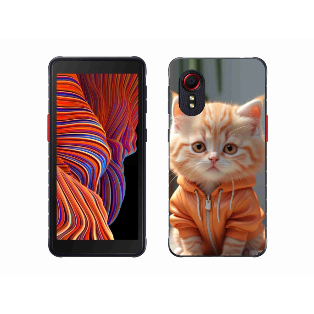 Gél borítás mmCase Samsung Galaxy Xcover 5 készülékhez - cica melegítőben