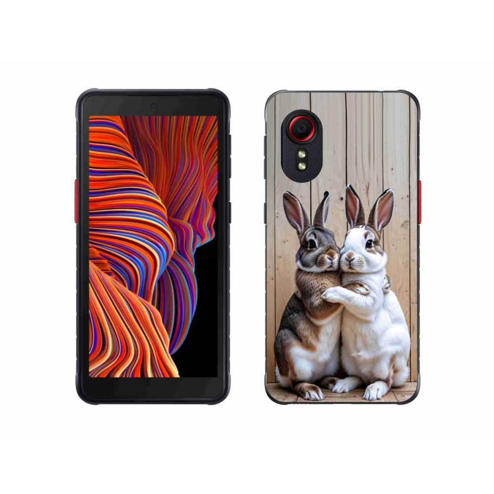 Zselés borítás mmCase Samsung Galaxy Xcover 5 - nyúl pár