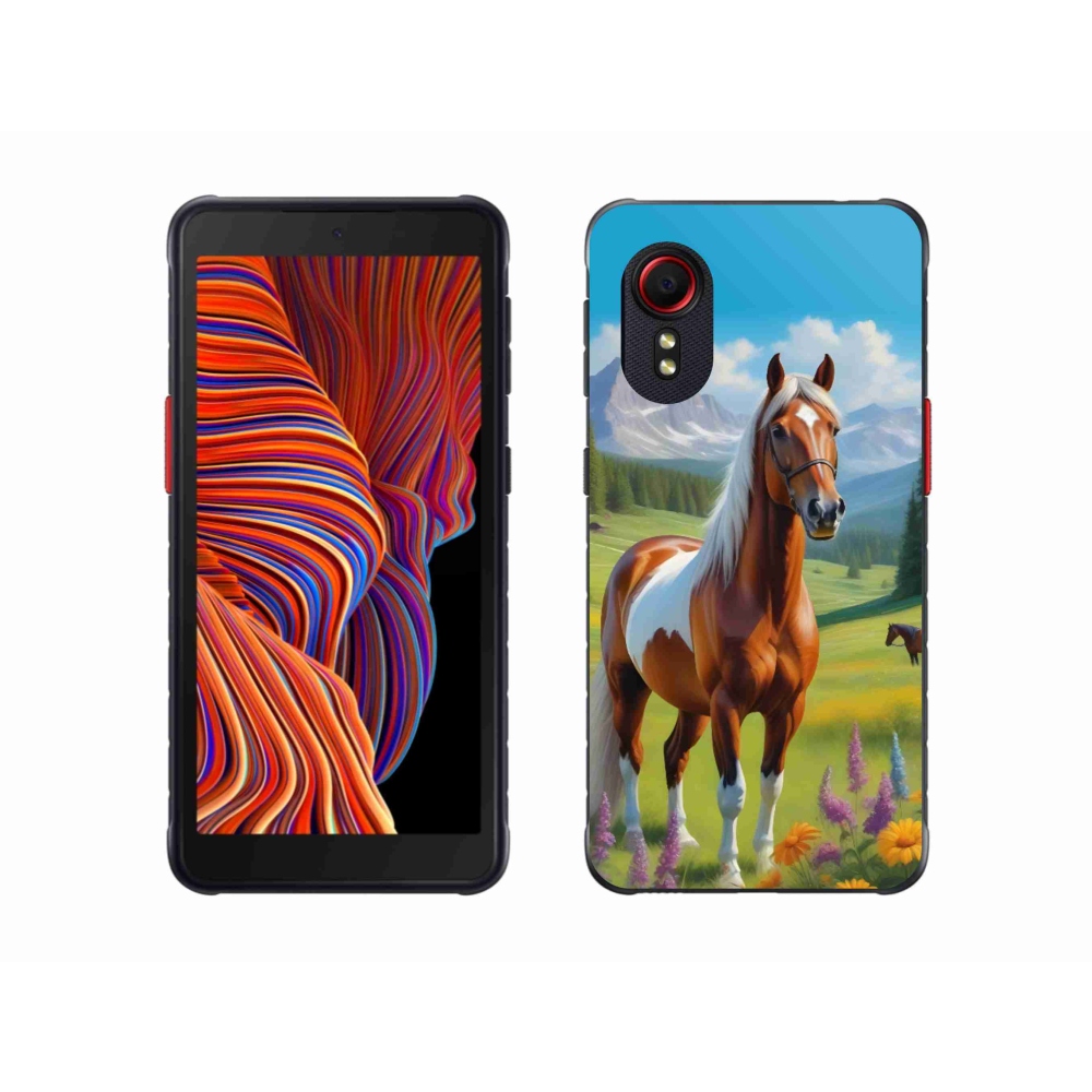 Gél borító mmCase Samsung Galaxy Xcover 5 tok - ló a réten