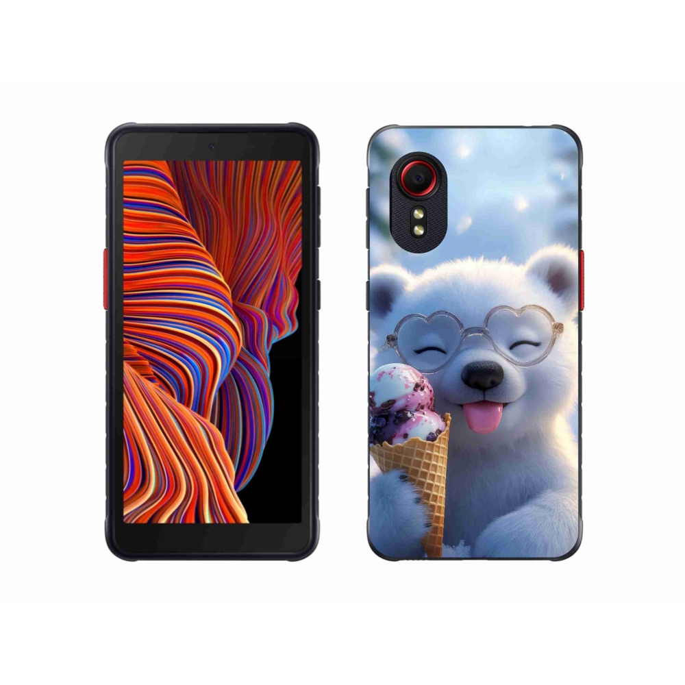 Gél borítás mmCase Samsung Galaxy Xcover 5 készülékhez - mackó fagylalttal