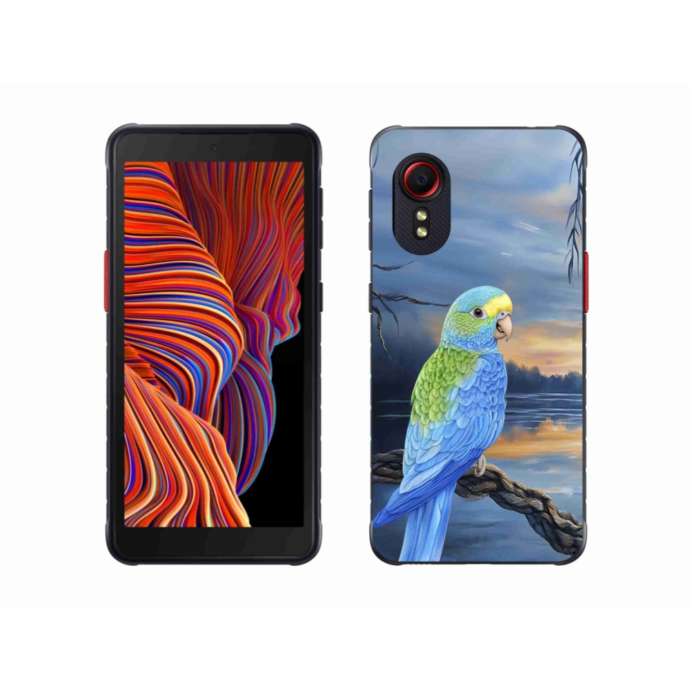 Zselés borítás mmCase Samsung Galaxy Xcover 5 készülékhez - kék papagáj