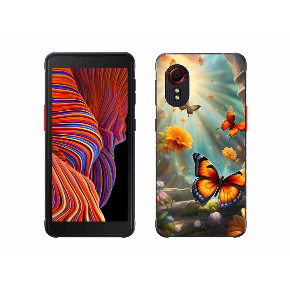 Gél borítás mmCase Samsung Galaxy Xcover 5 - pillangó kert 2