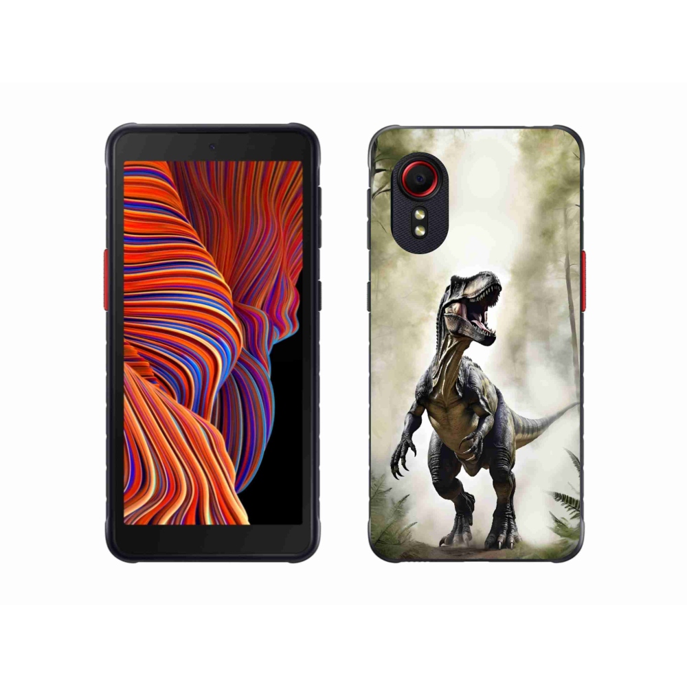 Gél borítás mmCase Samsung Galaxy Xcover 5 készülékhez - dühös T-Rex
