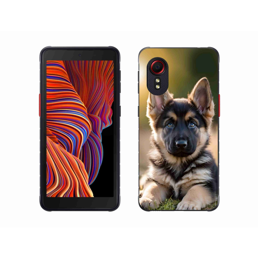 Zselés borítás mmCase Samsung Galaxy Xcover 5 készülékhez - Német juhászkutya a természetben