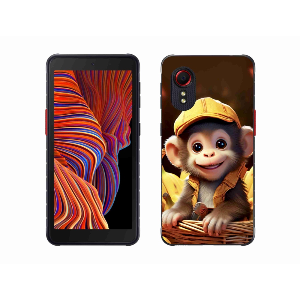 Zselés borítás mmCase Samsung Galaxy Xcover 5 készülékhez - majom a kosárban