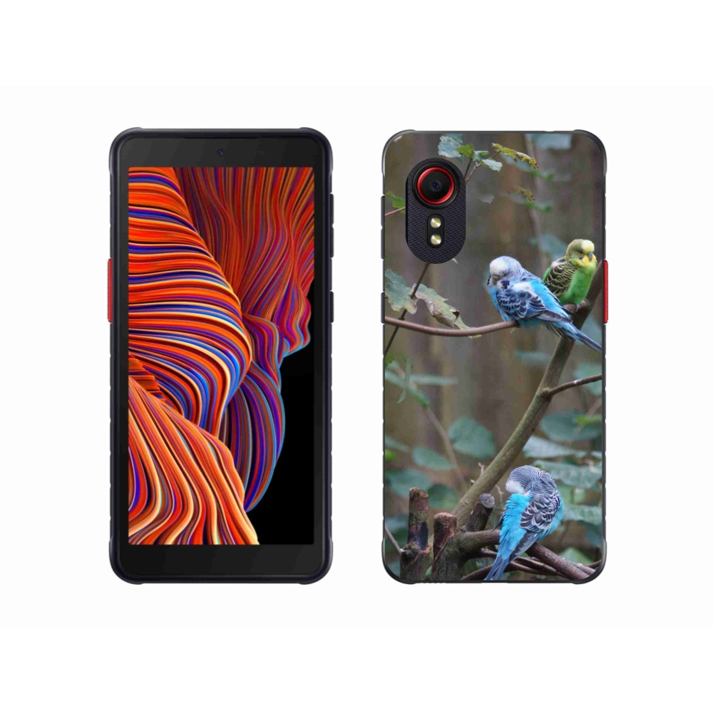 Gél borító mmCase Samsung Galaxy Xcover 5 készülékhez - papagájok az ágon