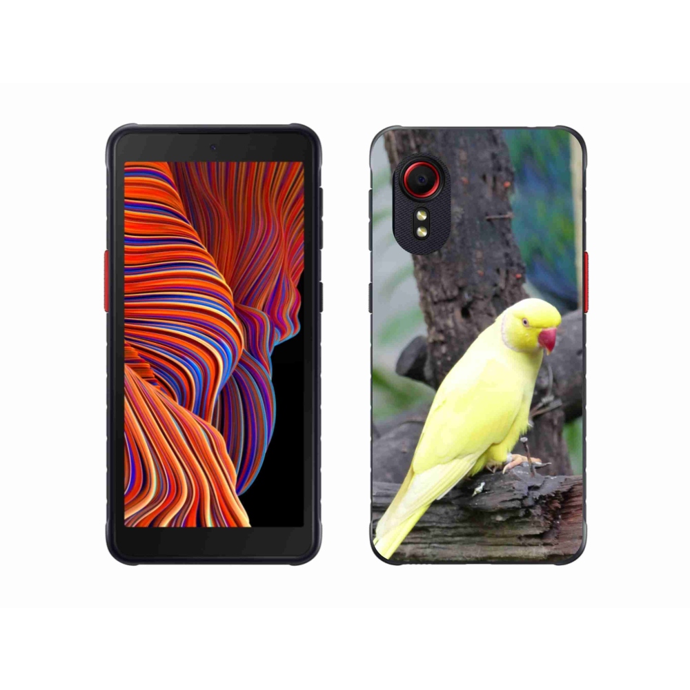 Gél borítás mmCase Samsung Galaxy Xcover 5 készülékhez - papagáj alexander sárga
