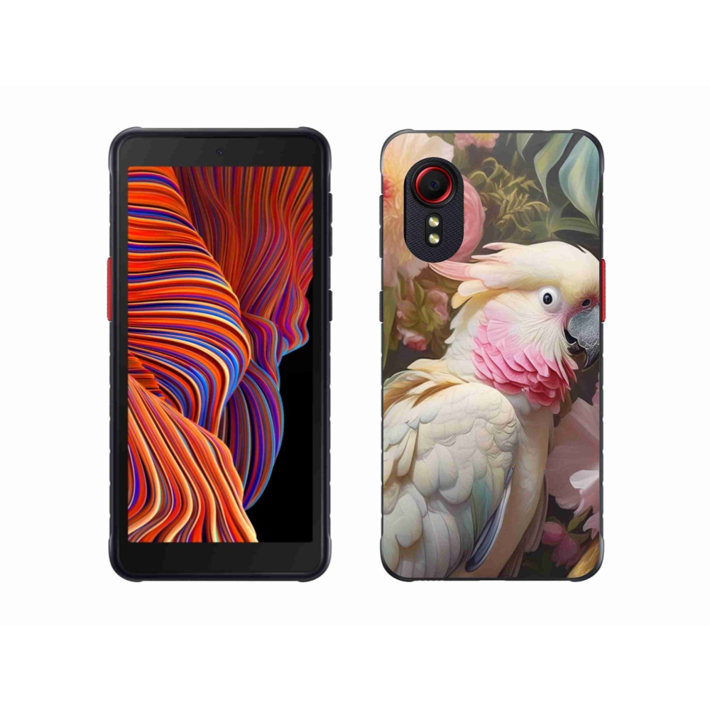 Gél borítás mmCase Samsung Galaxy Xcover 5 készülékhez - papagáj kakadu rózsaszín 2