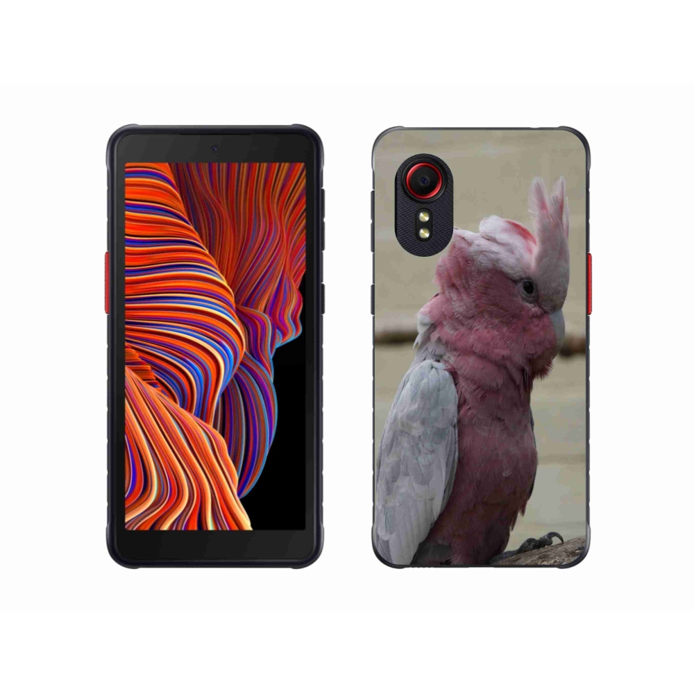 Zselés borítás mmCase Samsung Galaxy Xcover 5 készülékhez - papagáj kakadu rózsaszínű