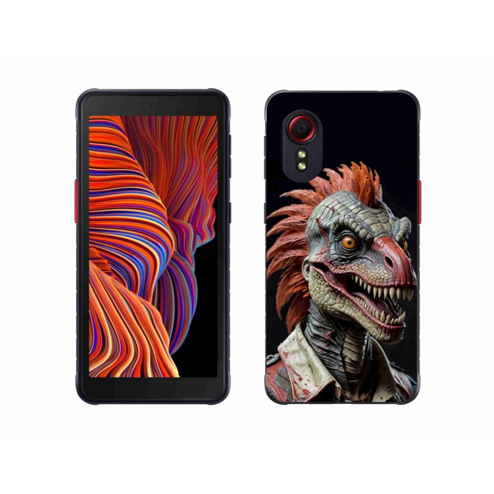 Gél borítás mmCase Samsung Galaxy Xcover 5 készülékhez - punk dinoszaurusz
