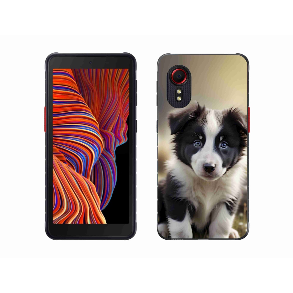 Gél borítás mmCase Samsung Galaxy Xcover 5 készülékhez - aranyos border collie