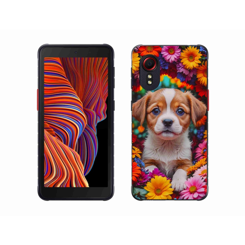 Gél borítás mmCase Samsung Galaxy Xcover 5 készülékhez - aranyos kiskutya