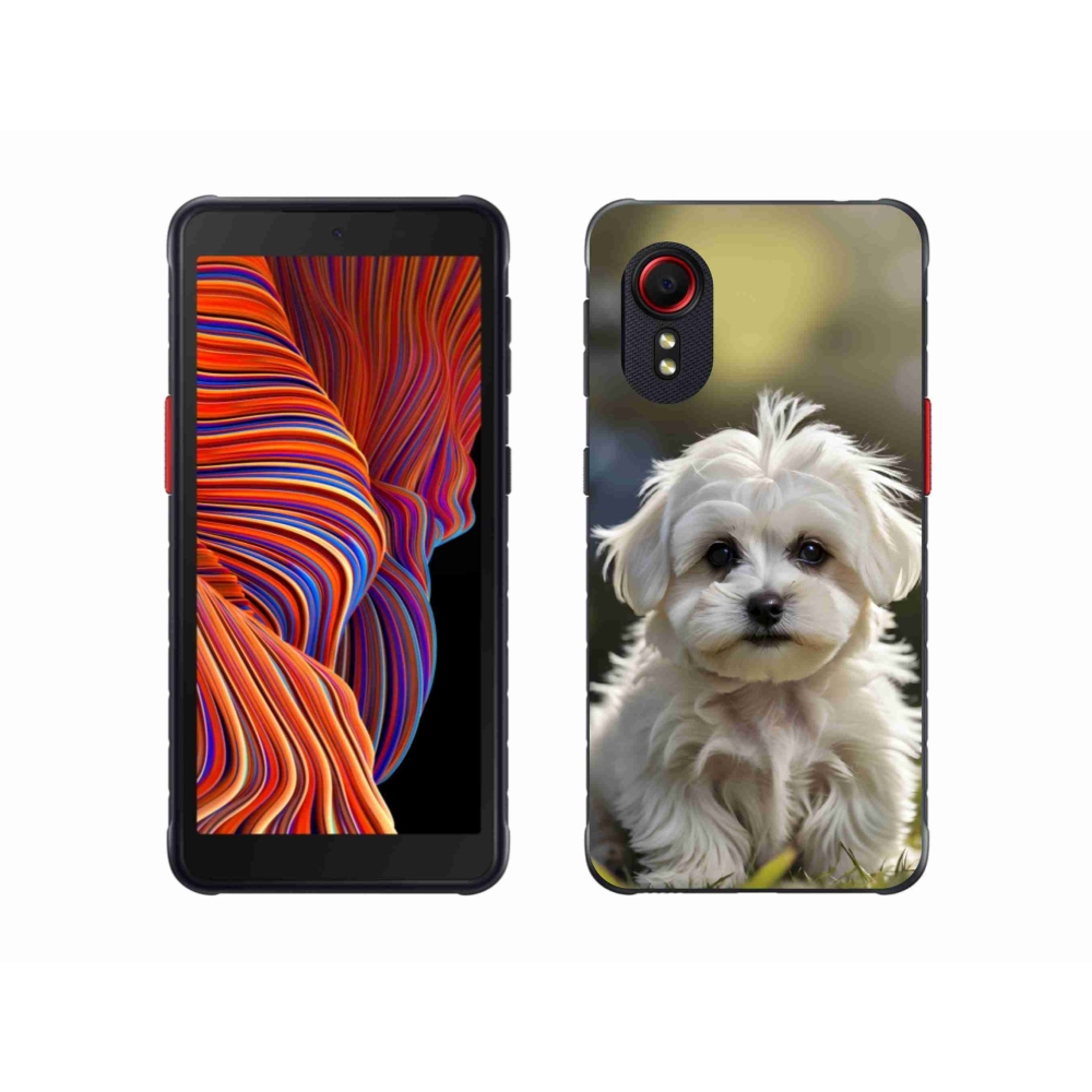 Gél borítás mmCase Samsung Galaxy Xcover 5 készülékhez - aranyos máltai kutya