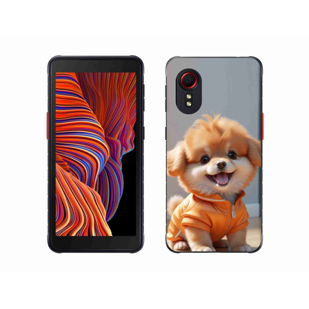 Gél borítás mmCase Samsung Galaxy Xcover 5 készülékhez - aranyos pomerániai pulóverben
