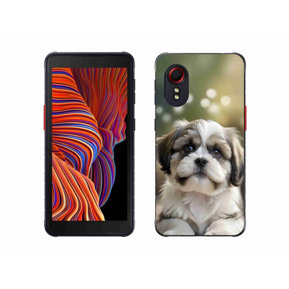 Gél borítás mmCase Samsung Galaxy Xcover 5 készülékhez - aranyos shih-tzu