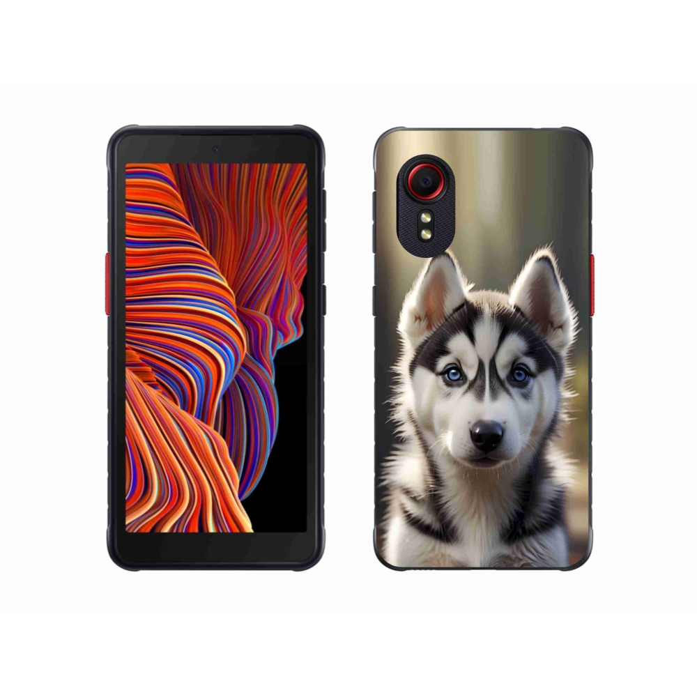 Gél borító mmCase Samsung Galaxy Xcover 5 készülékhez - aranyos szibériai husky