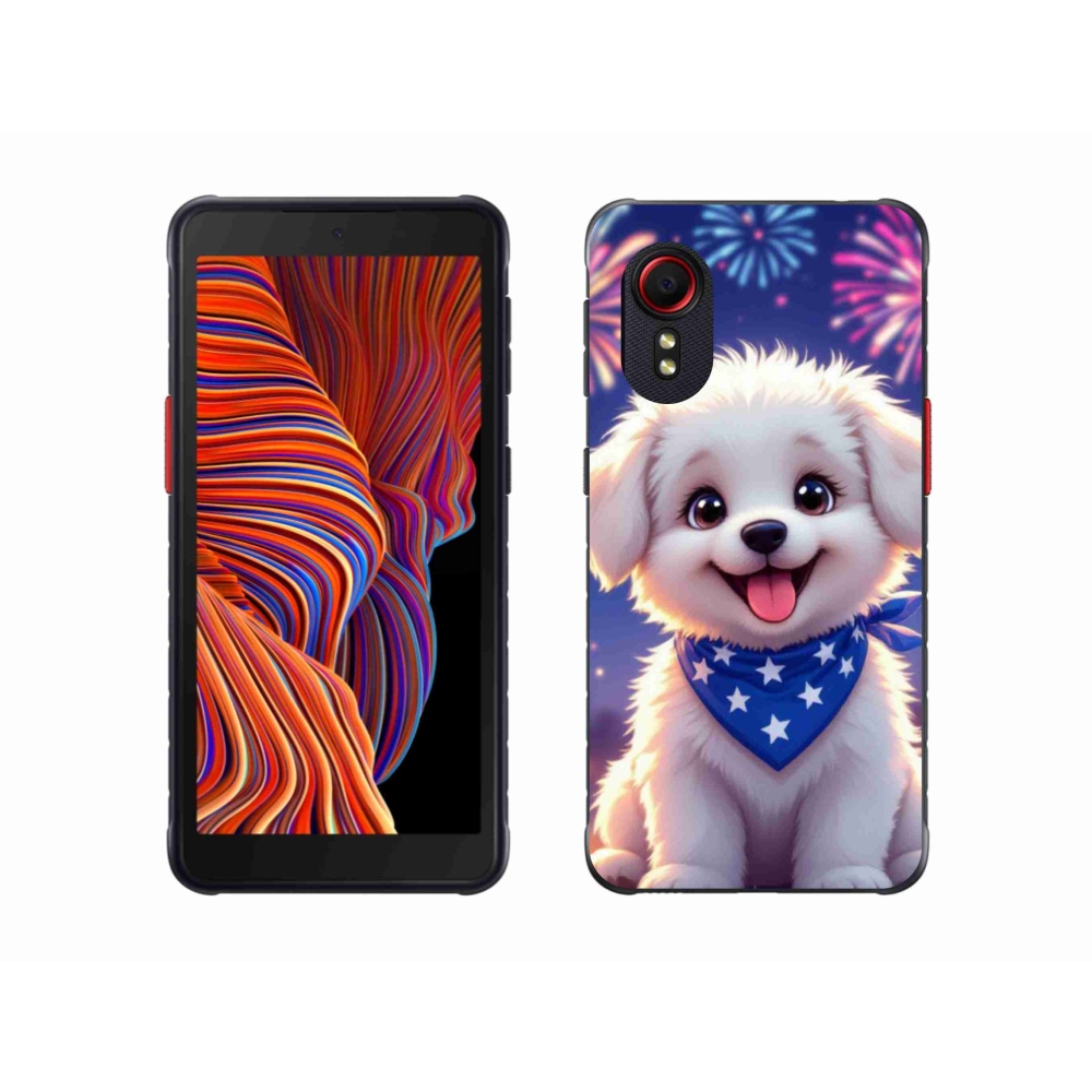 Gél borítás mmCase Samsung Galaxy Xcover 5 - ünnepi kölyökkutyakölyökhöz