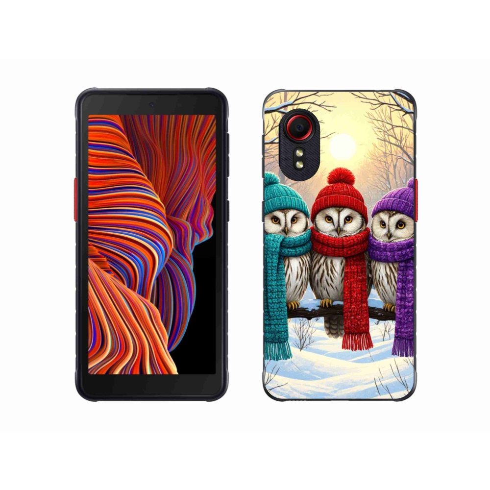 Gél borító mmCase Samsung Galaxy Xcover 5 készülékhez - bagoly barátok