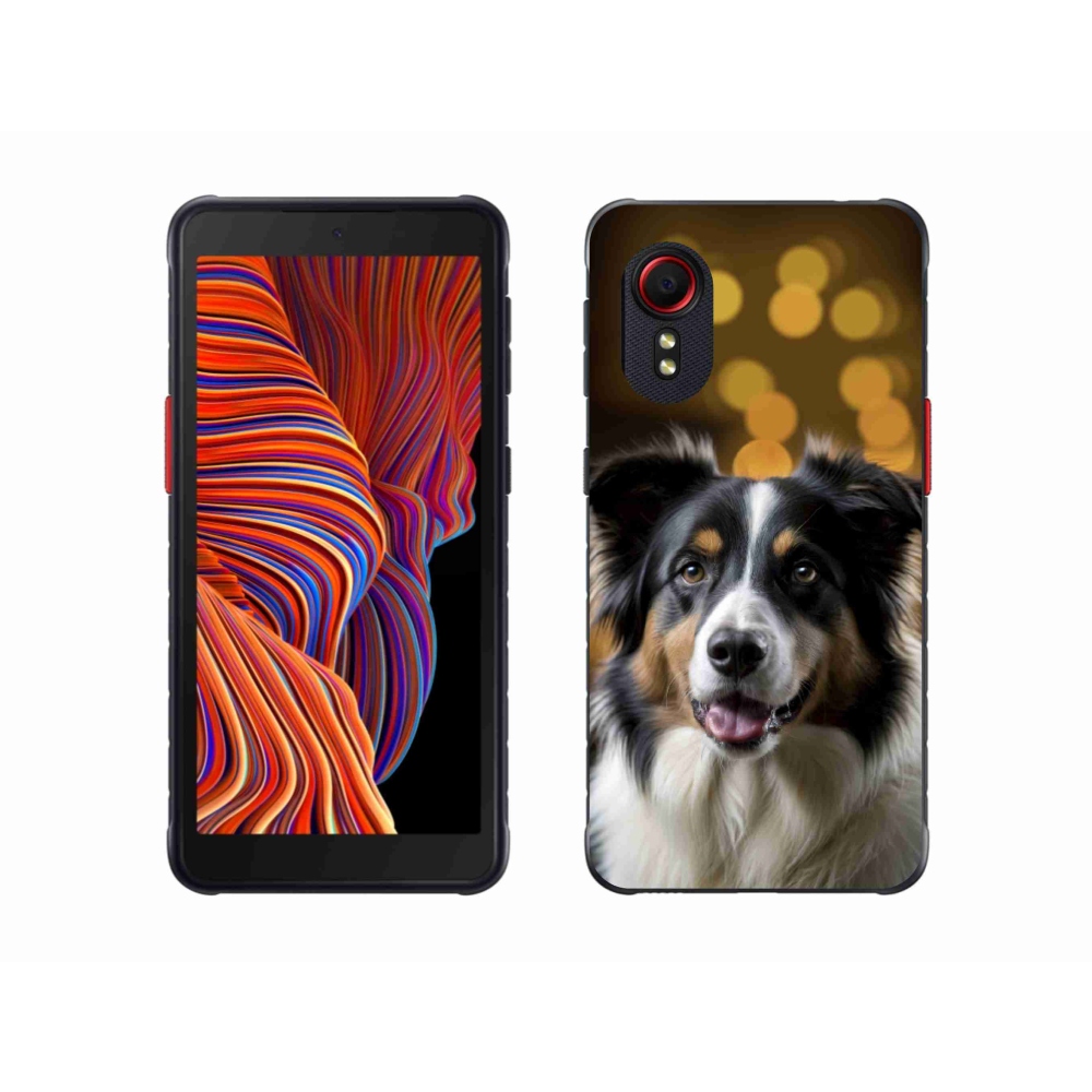 Gél borítás mmCase Samsung Galaxy Xcover 5 készülékhez - mosolygós ausztrál juhászkutya