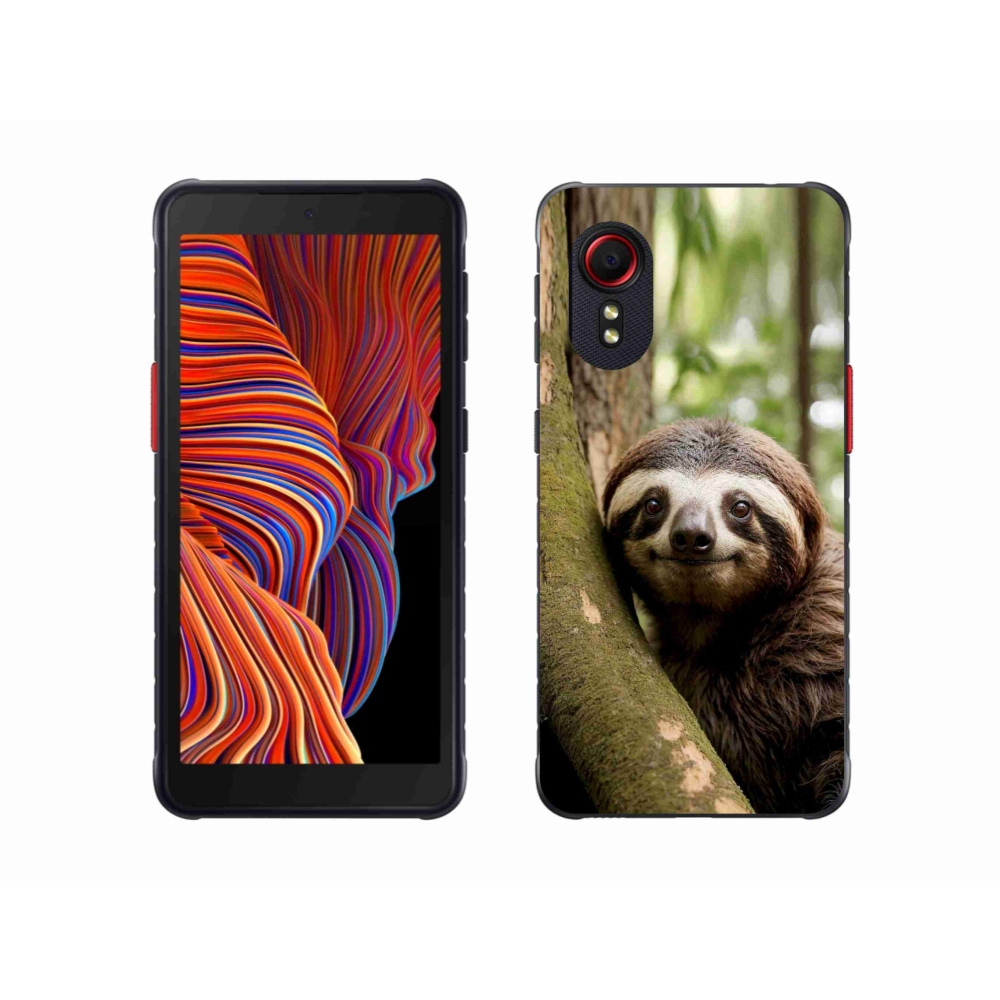 Gél borítás mmCase Samsung Galaxy Xcover 5 készülékhez - mosolygó lajhár