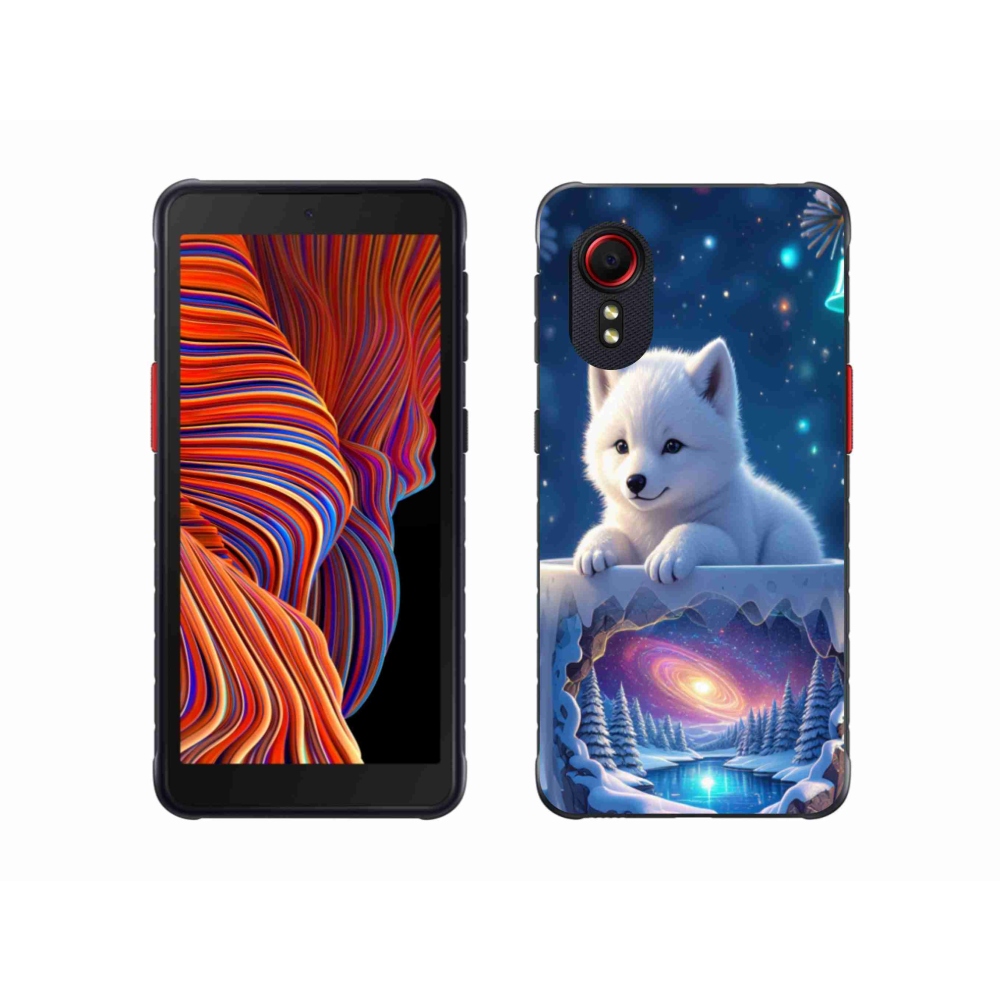 Gél borítás mmCase Samsung Galaxy Xcover 5 - Karácsonyi kölyökkutyushoz