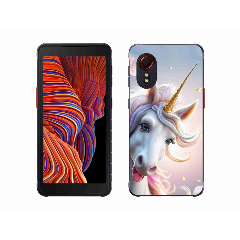Gél borítás mmCase Samsung Galaxy Xcover 5 készülékhez - vidám egyszarvú