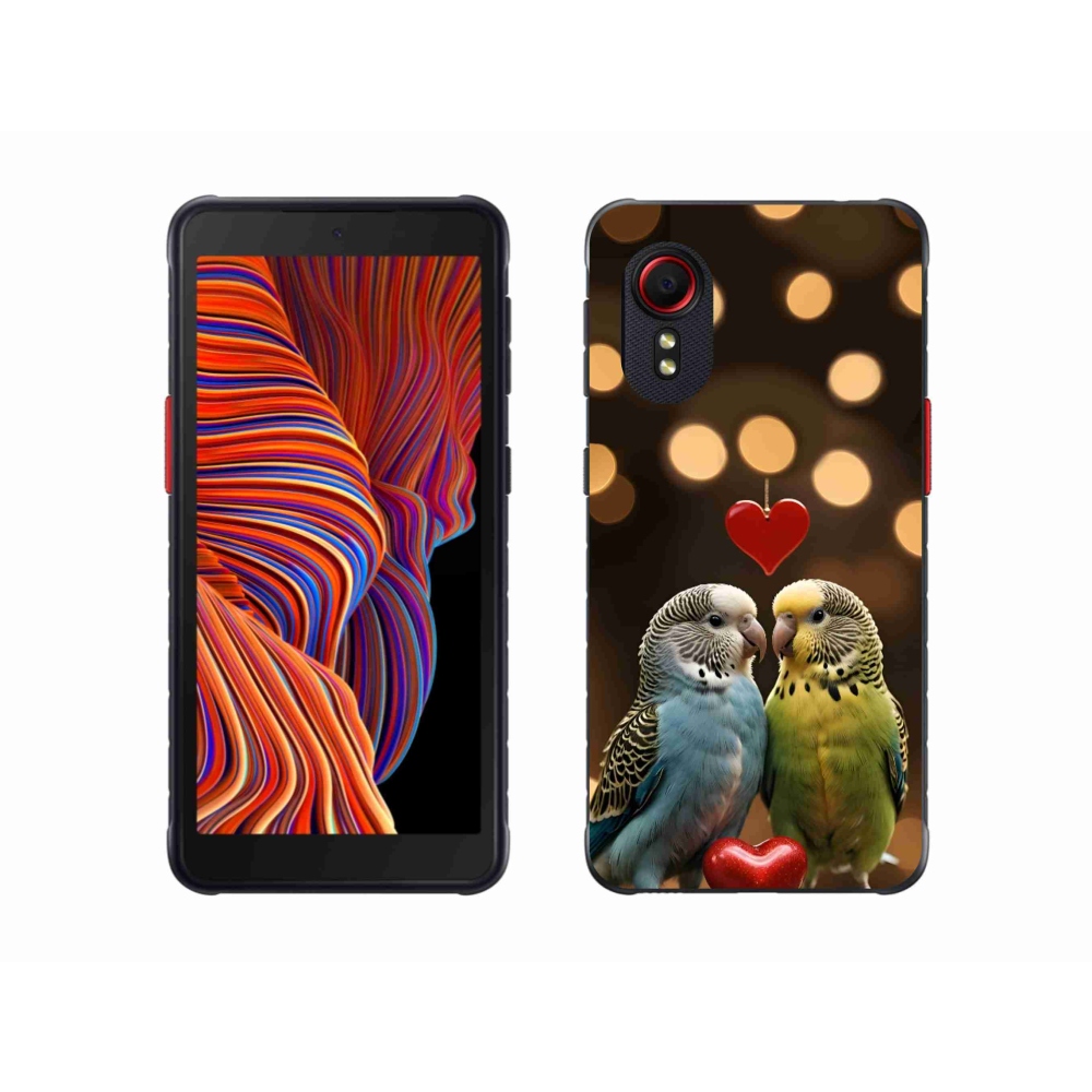 Gél borítás mmCase Samsung Galaxy Xcover 5 készülékhez - szerelmes papagájok