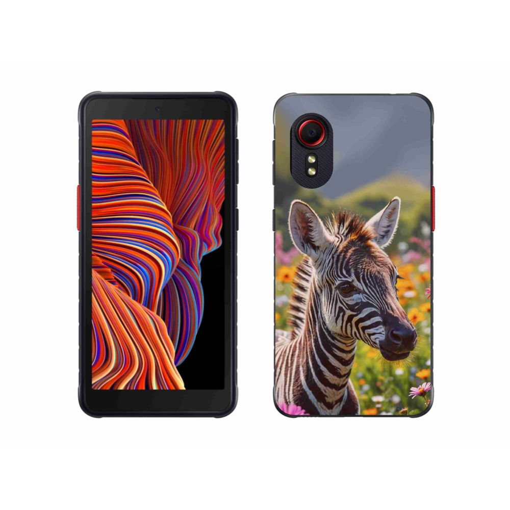 Zselés borítás mmCase Samsung Galaxy Xcover 5 készülékhez - zebra a réten