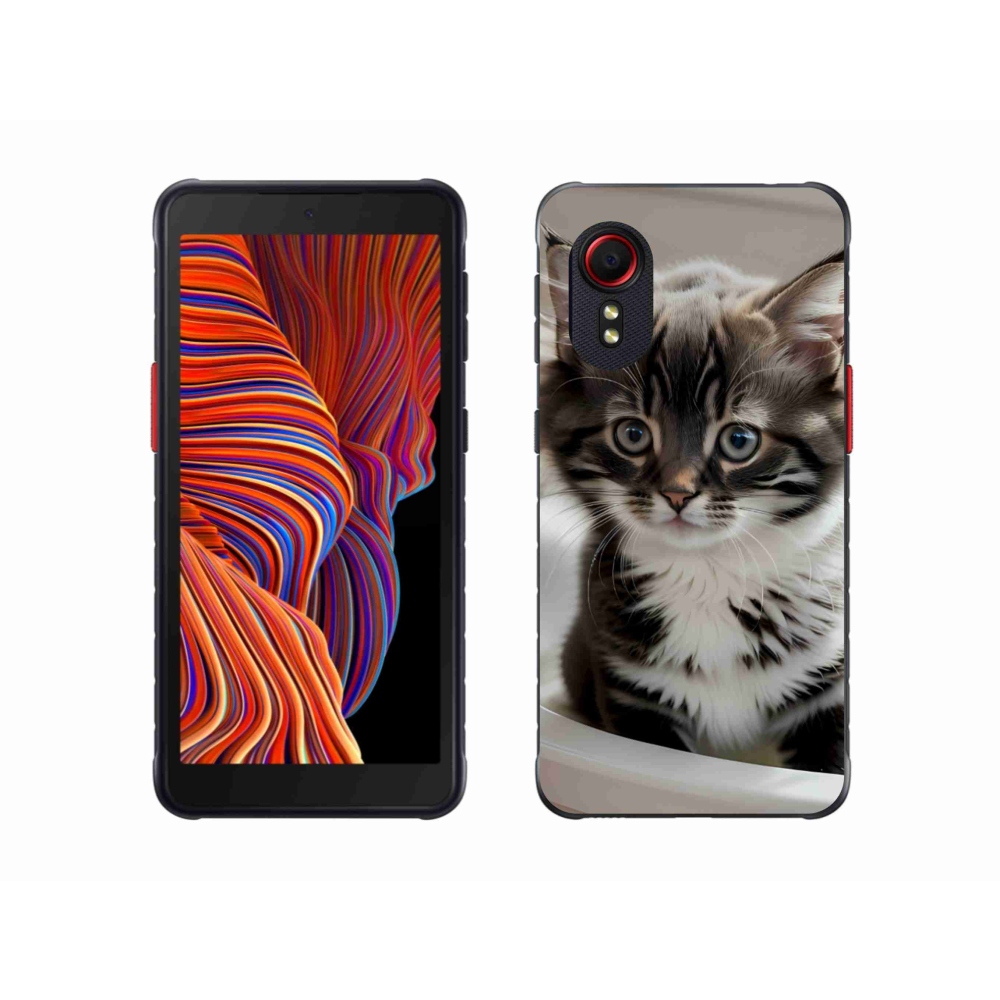 Gél borítás mmCase Samsung Galaxy Xcover 5 készülékhez - kíváncsi cica