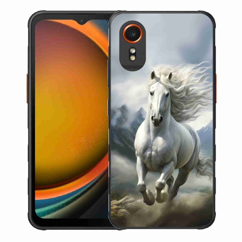 Gél borítás mmCase Samsung Galaxy Xcover 7 - futó fehér ló 3