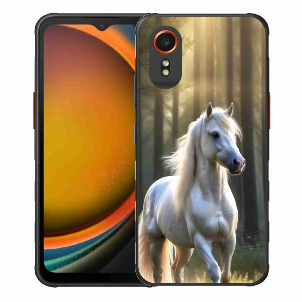 Zselés borítás mmCase Samsung Galaxy Xcover 7 - fehér ló 3
