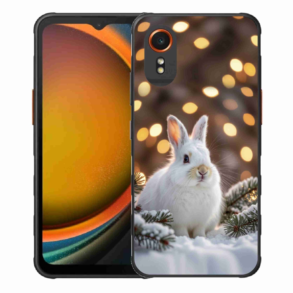 Gél borítás mmCase Samsung Galaxy Xcover 7 készülékhez - fehér nyuszi