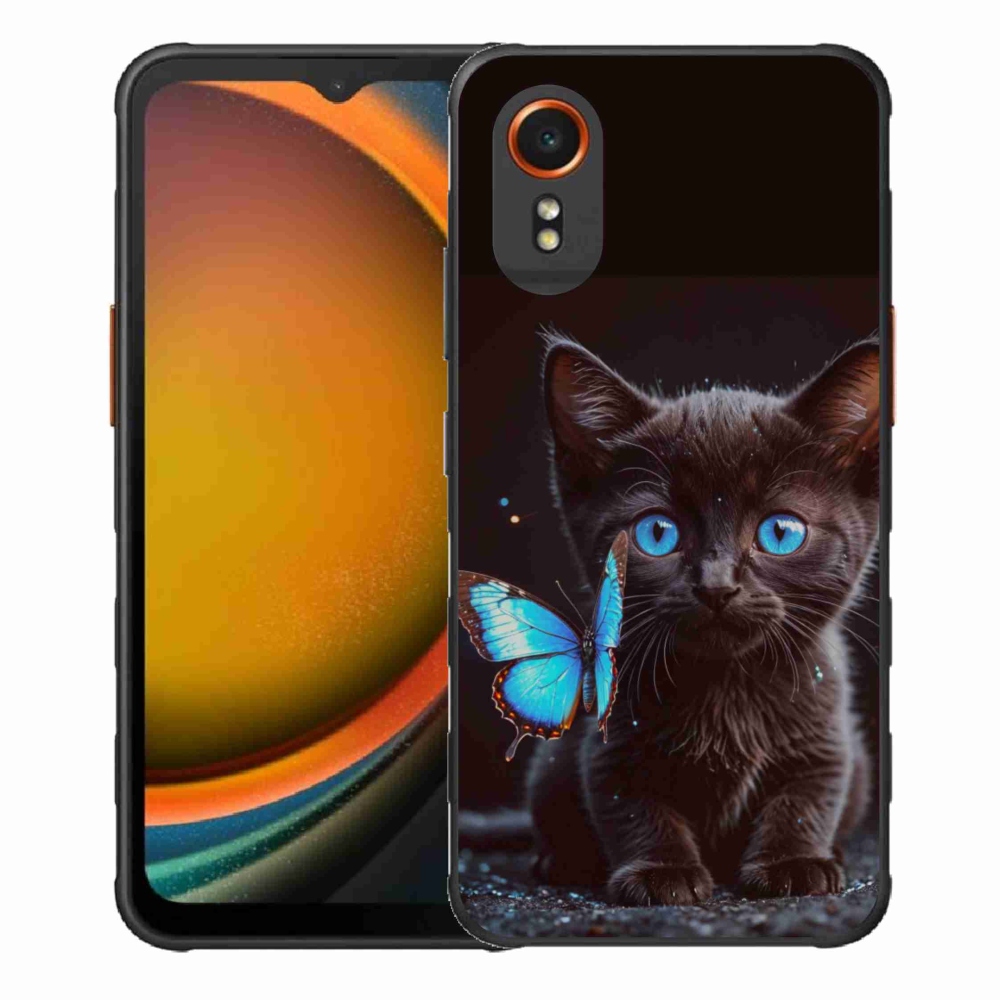 Gél borítás mmCase Samsung Galaxy Xcover 7 - fekete cica 3