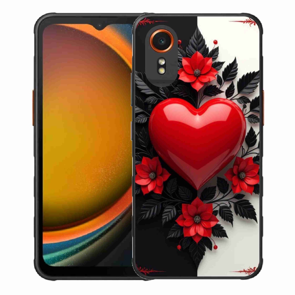 Zselés borítás mmCase Samsung Galaxy Xcover 7 készülékhez - piros szív