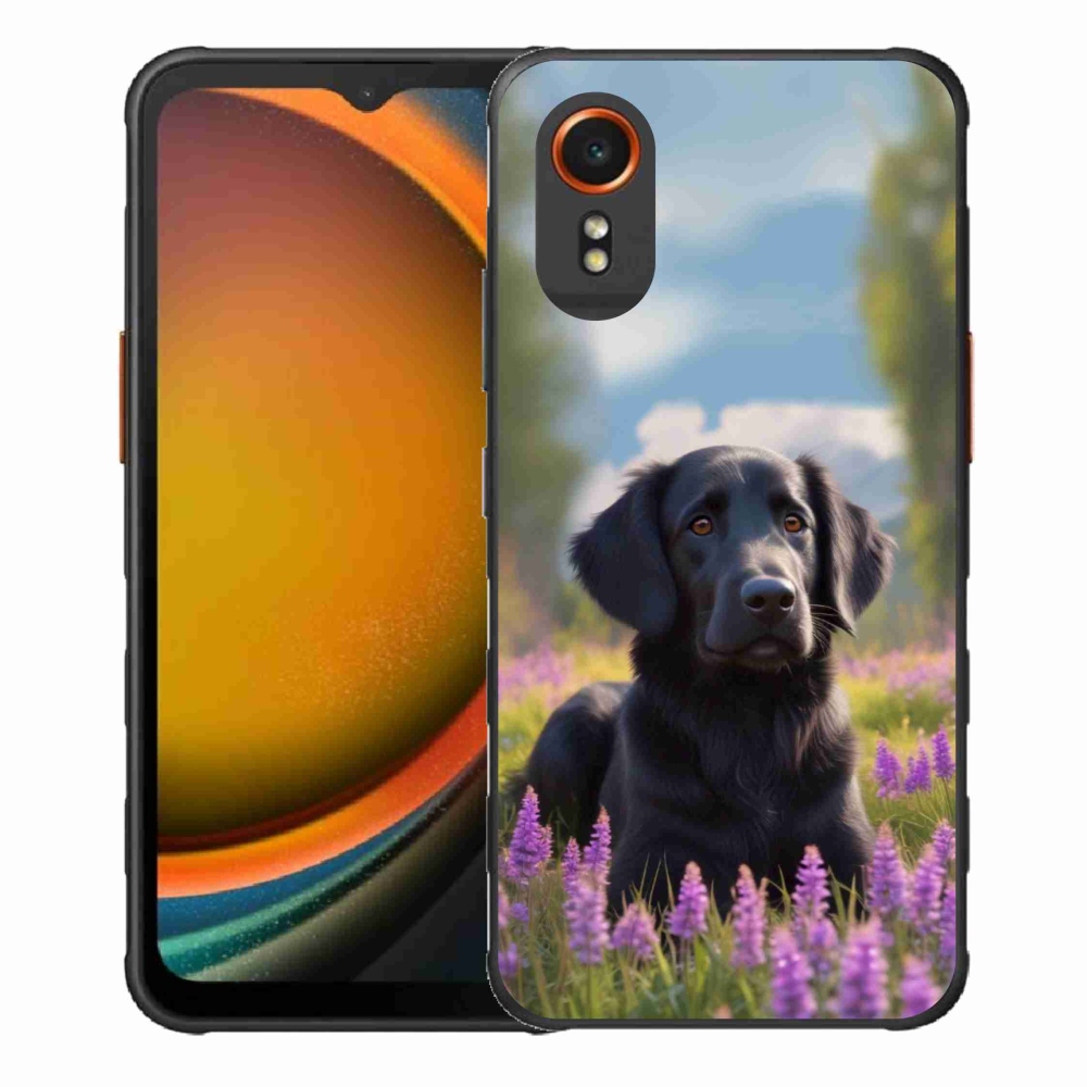 Zselés borítás mmCase Samsung Galaxy Xcover 7 készülékhez - elegáns fekete retriever