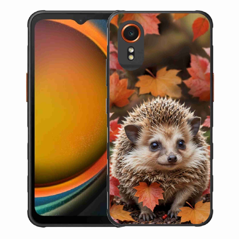 Gél borító mmCase Samsung Galaxy Xcover 7 készülékhez - sün a levelekben