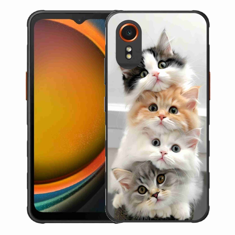 Gél borítás mmCase Samsung Galaxy Xcover 7 készülékhez - macskacsokor